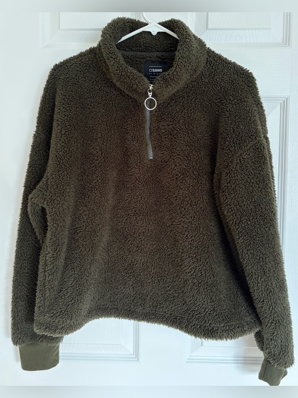 Ci Sono Cropped Soft Quarter Zip Sweater